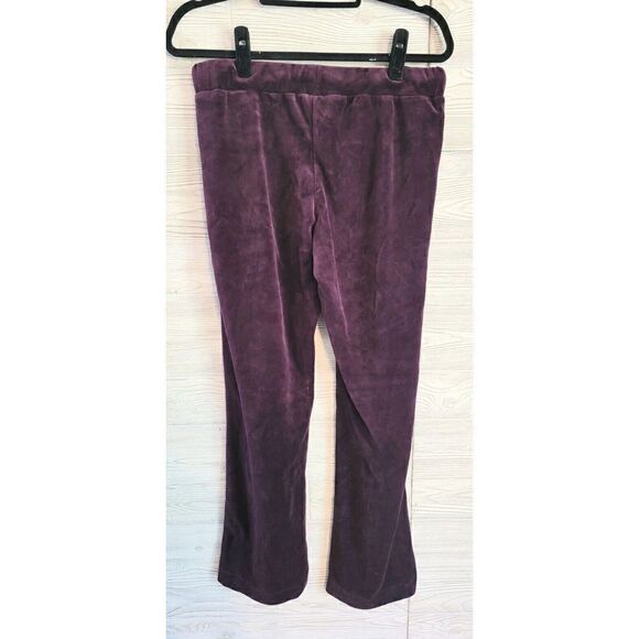 Velour Eddie Bauer Velvet Pants Y2K 00s VSCO Paris Hilton Brittany Spears SZ M - Picture 4 of 6